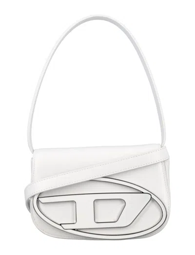 Diesel White 1dr Leather Shoulder Bag