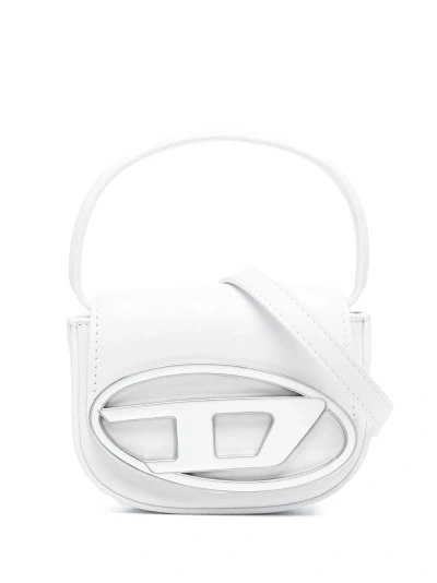 Diesel White 1dr Xs Leather Mini Bag
