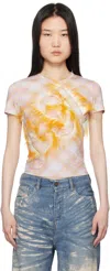 Diesel White & Pink T-unfury T-shirt In 3bxa