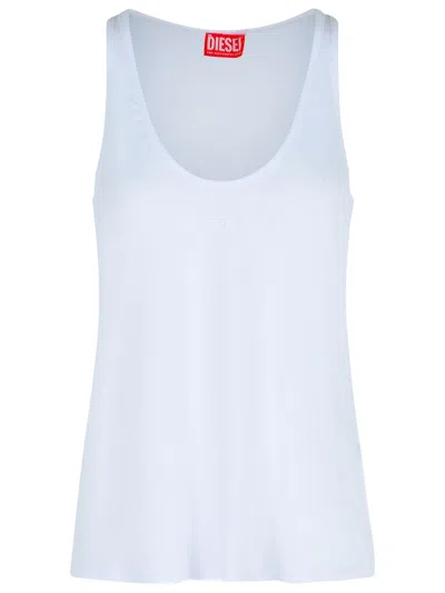 DIESEL DIESEL WHITE COTTON BLEND TANK TOP WOMEN