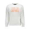 Diesel White Cotton Men Sweater In Gray