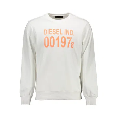 Diesel White Cotton Men Sweater