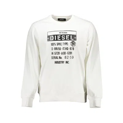 Diesel White Cotton Sweater In Red