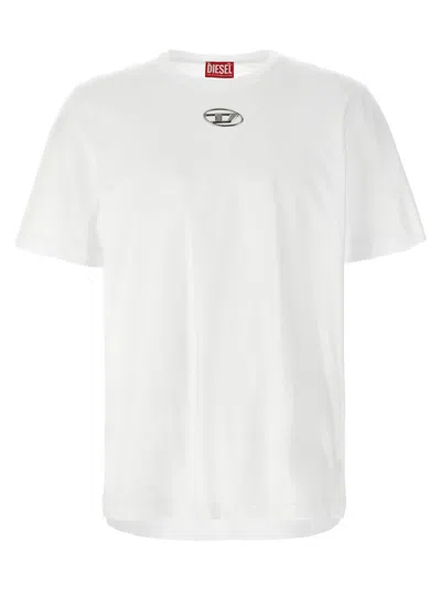 DIESEL WHITE COTTON T-ADJUST-DOVAL-PJ T-SHIRT
