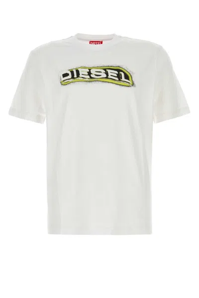 Diesel White Cotton T-adjust-r4t T-shirt In 100
