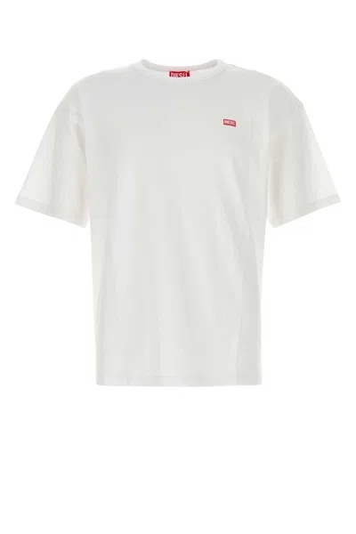 Diesel White Cotton T-boxt-r30 T-shirt