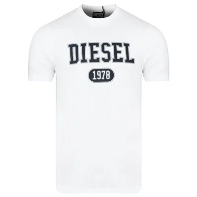 Diesel White Cotton T-shirt