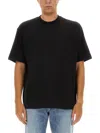 Diesel T-boggy-megoval-d T-shirt With Tonal And Contrasting Logo Embroidery In Black