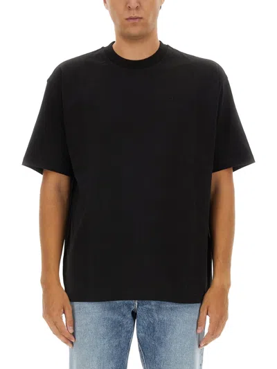 DIESEL DIESEL WHITE COTTON T-SHIRTS AND POLOS