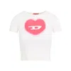 Diesel White Cotton T-shirts And Polos In White
