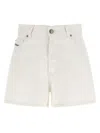 Diesel Cotton Cargo Shorts In White