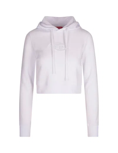 DIESEL WHITE F-SLIMMY-HOOD-OD HOODIE