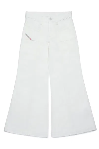 Diesel Kids' D-akii Flared-leg Jeans In White