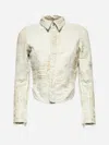 Diesel White Jacquard Denim De-madeline-fsg Shirt