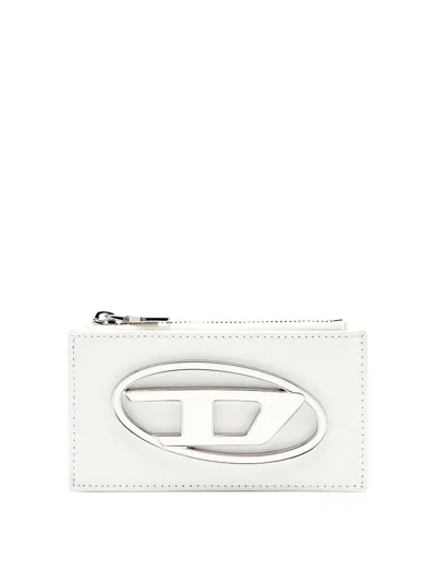 Diesel White Leather Card Holder