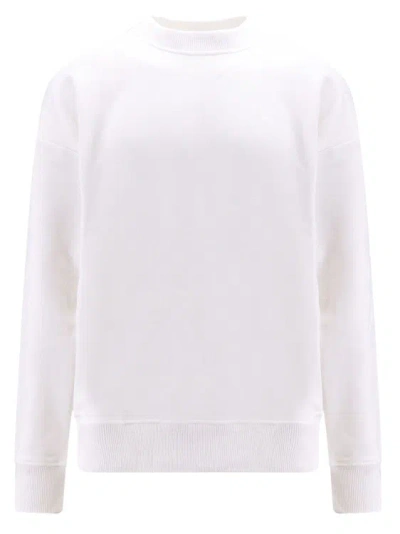 Diesel White Maxi Oval-d Logo Cotton Sweatshirt