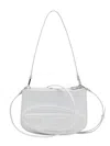 Diesel Womens T1003 1dr Twin Leather Shoulder Bag In Gray