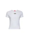 Diesel Women White Organic Jersey T-uncutie-long-od-q1 Slim T-shirt