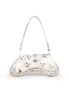 Diesel Gaming Controller-inspired White Polyurethane Handbag In White