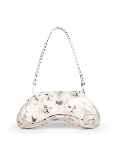 DIESEL WHITE PLAY CROSSBODY BAG