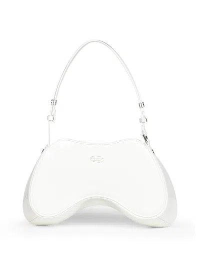DIESEL WHITE PLAY SHOULDER BAG