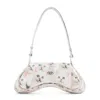 Diesel Gaming Controller-inspired White Polyurethane Handbag In White