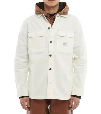 Diesel Double-pocket Overshirt In White