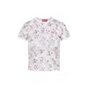 Diesel Cat-print T-shirt With Short Sleeves Throughout In Pink