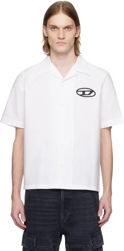 Diesel White S-mac-c Shirt In Weiss