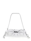 Diesel Women Scrunch Leather Shoulder Bag In White