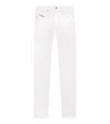 Diesel White Slim Solid Jeans In White