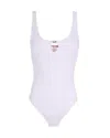 Diesel White Solid Swimwear In White