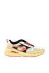 Diesel White Rubberized Rubber Sneakers In Multi