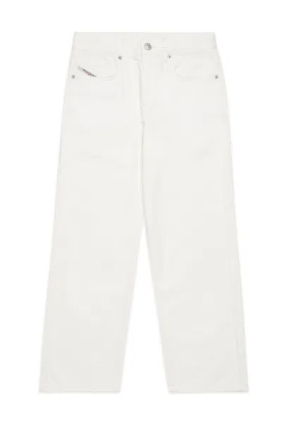 Diesel Kids' Belt Ring Jeans In White