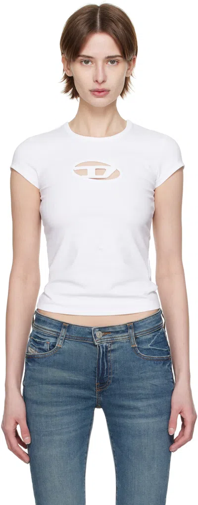 DIESEL WHITE T-ANGIE T-SHIRT