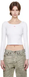 Diesel White T-ballet-d T-shirt In 100