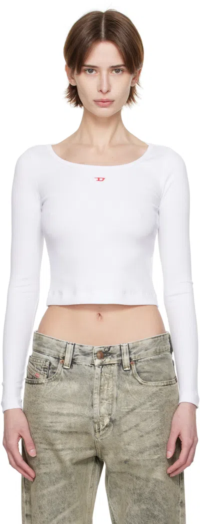 Diesel White T-ballet-d T-shirt In 100