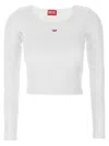 Diesel White T-ballet-d Long Sleeve T-shirt In White