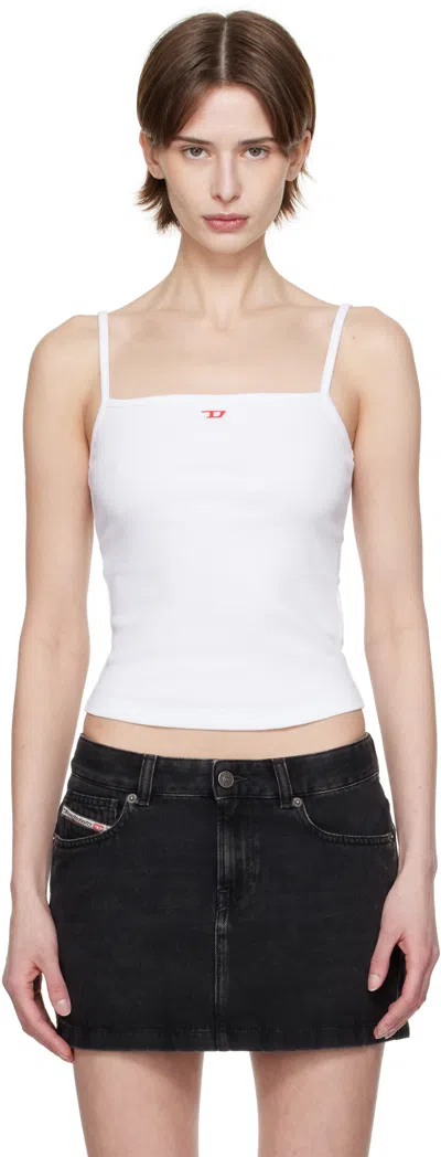 Diesel White T-hop-d Tank Top In Bianco