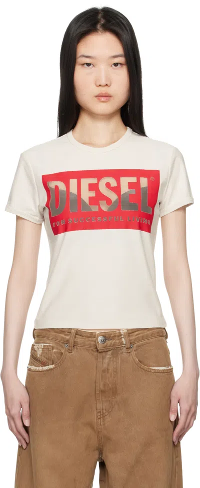 Diesel White T-malun T-shirt In 100