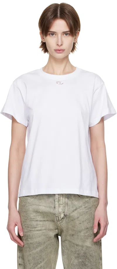 Diesel White T-marey T-shirt In 100