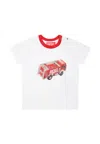 Diesel T-shirt Mit Feuerwehrmann-print In White