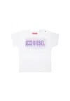 Diesel White T-shirt For Baby Girl With Logo In White