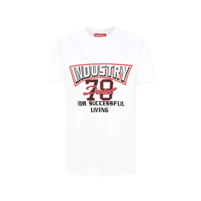 Diesel Kids' White T-shirt For Boy With Print