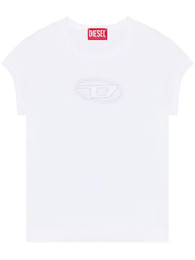 DIESEL WHITE T-SHIRT 'T-ANGIE' WITH LOGO
