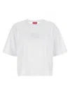 Diesel T-shirt T-buxt-crop-od White In White