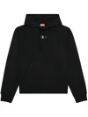 Diesel Relaxed Fit Hoodie With Classic Hood And Kangaroo Pocket In Black