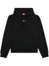 Diesel Relaxed Fit Hoodie With Classic Hood And Kangaroo Pocket In Black
