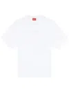 Diesel Mens  T-adjust-bigoval Brand-embossed Cotton-jersey T-shirt In White