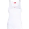 Diesel T-anky-d Ribbed Tank Top In White